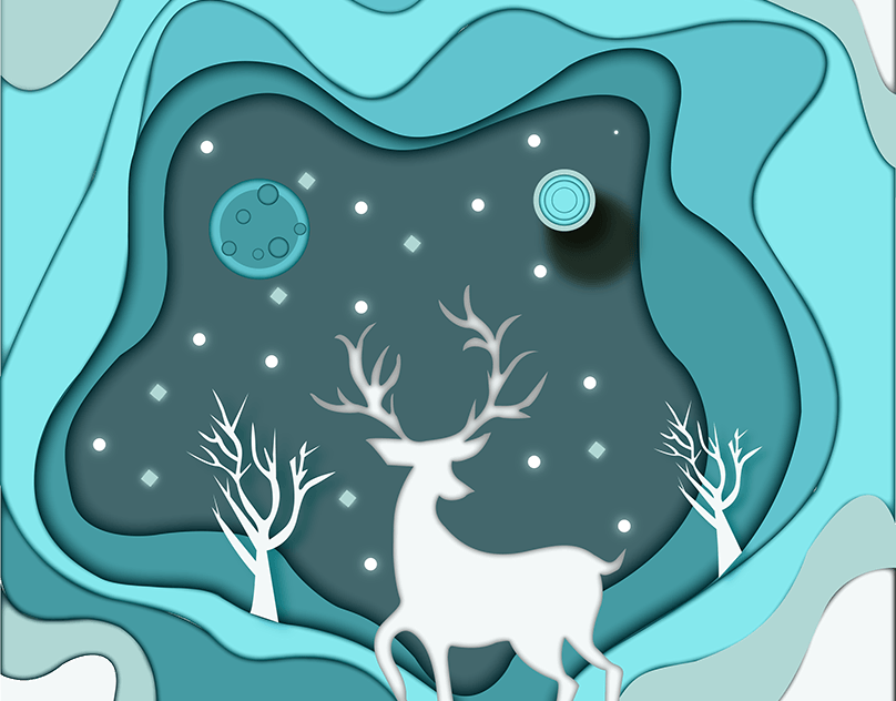 WINTER-ILLUSTRATION-IN-PAPER-CUT-STYLE